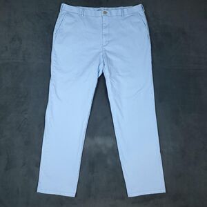 IZOD Saltwater Pants Mens 36x32 Light Blue Stretch Chino Straight Casual Summer